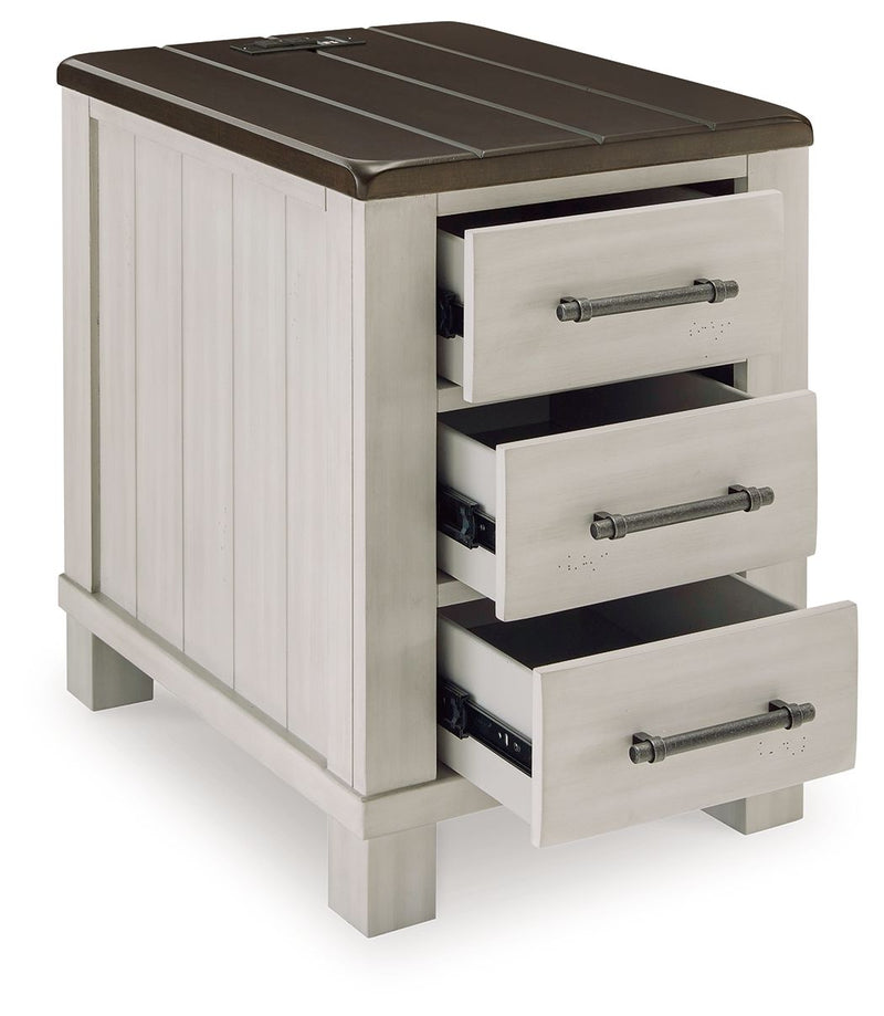 Darborn - Chair Side End Table - Gray / Brown