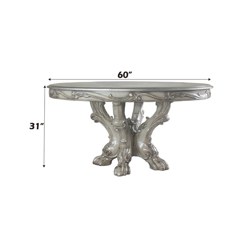 Dresden - Round Pedestal Dining Table - Vintage Bone White