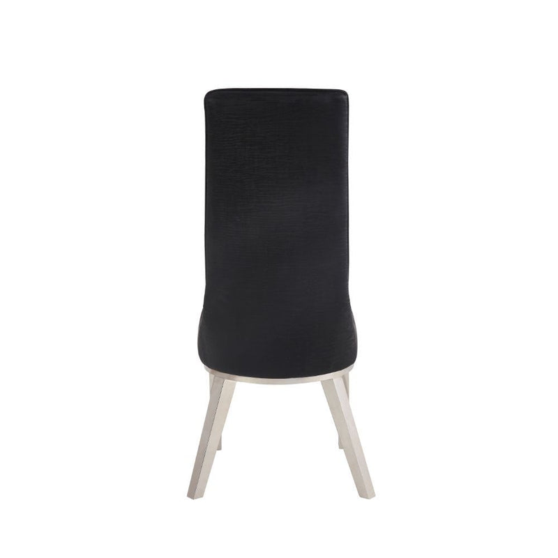 Gianna - Side Chair (Set of 2) - Black Velvet & Stainless Steel