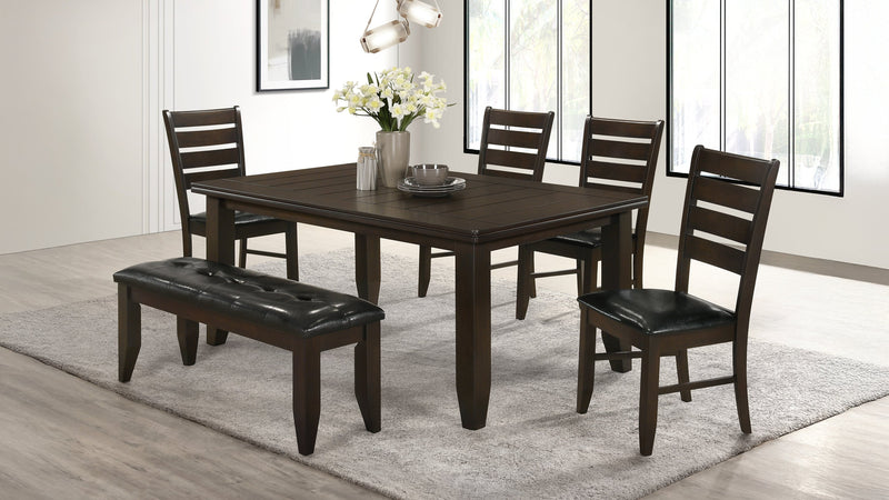 Dalila 6-piece Rectangular Dining Table Set Cappuccino