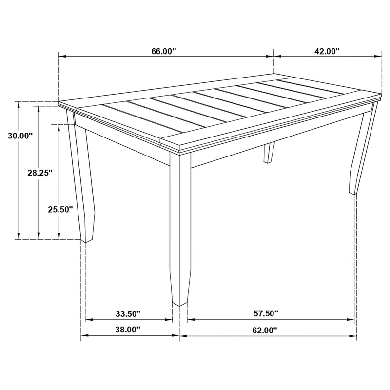 Dalila 5-piece Rectangular Dining Table Set Dark Grey
