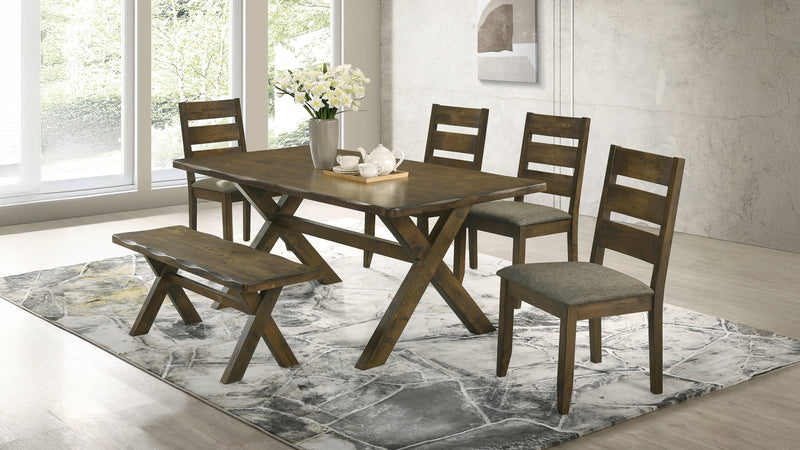 Alston 6-piece Rectangular Dining Table Set Knotty Nutmeg