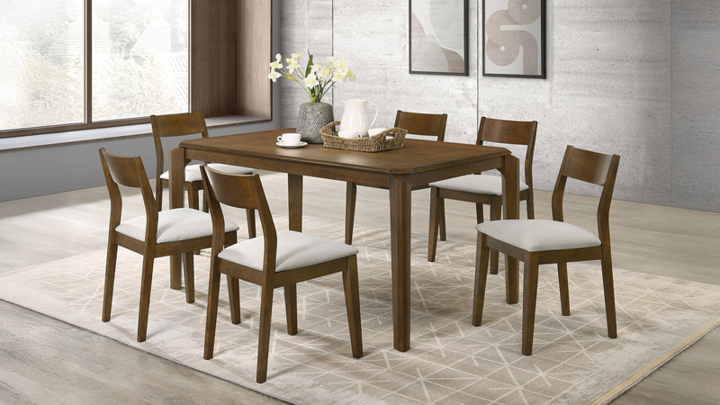 Almonte 7-piece 59-inch Rectangular Dining Set Dark Brown