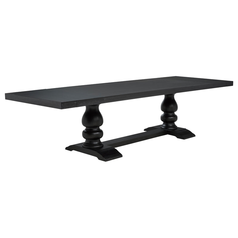 Phelps 7-piece Rectangular Dining Table Set Distressed Noir
