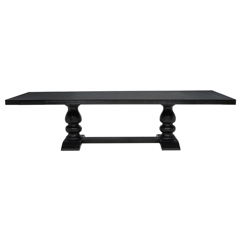 Phelps 7-piece Rectangular Dining Table Set Distressed Noir