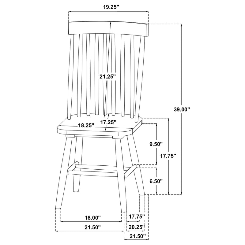 Andrews 5-piece Round Wood Dining Room Table Set Light Ash
