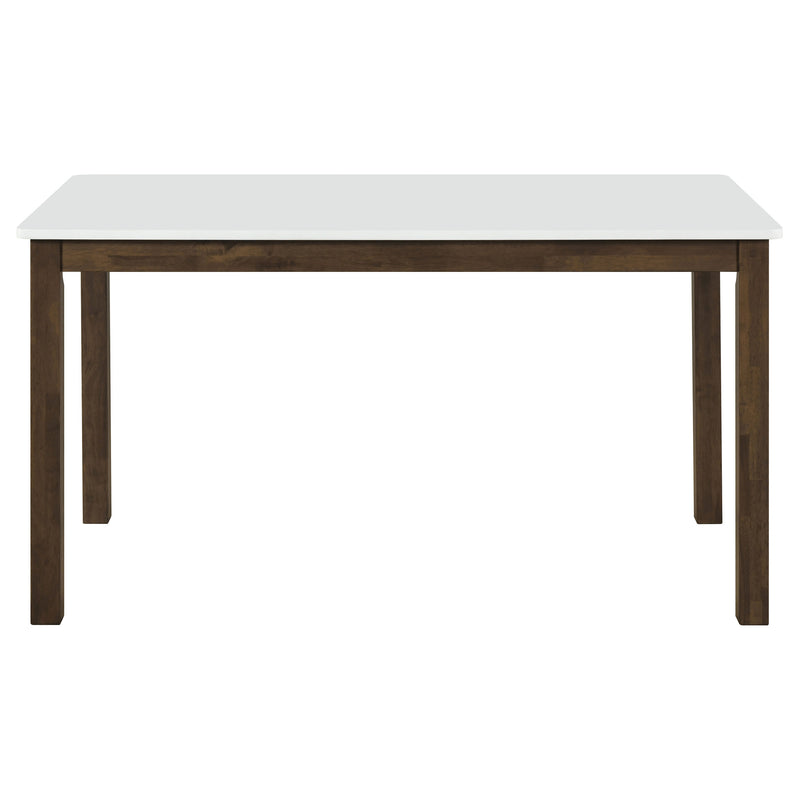Merrin 55-inch Rectangular Dining Table White and Walnut