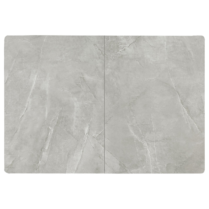 Mina Rectangular 65-inch Extension Dining Table Grey Ceramic