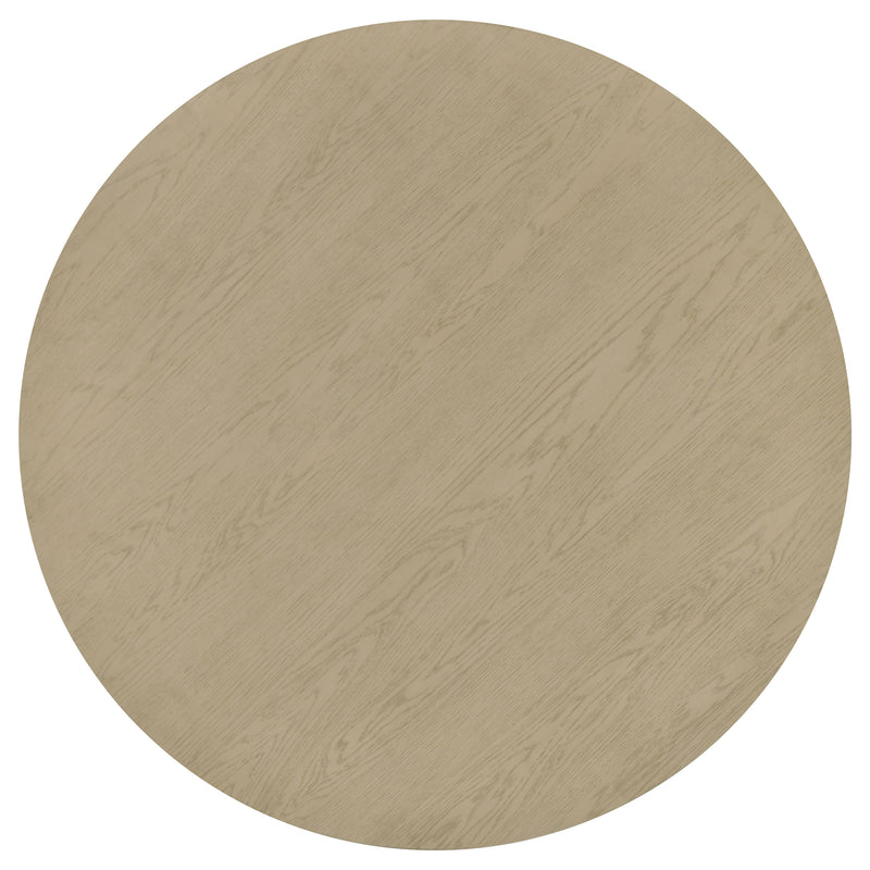 Strouse 47-inch Round Wood Dining Room Table Natural Oak
