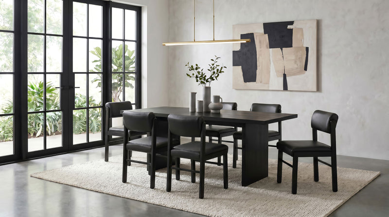 Decker 82-inch Rectangular Wood Dining Table Black