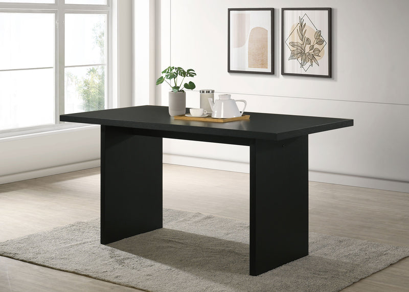 Decker 70-inch Rectangular Wood Counter Height Dining Table Black