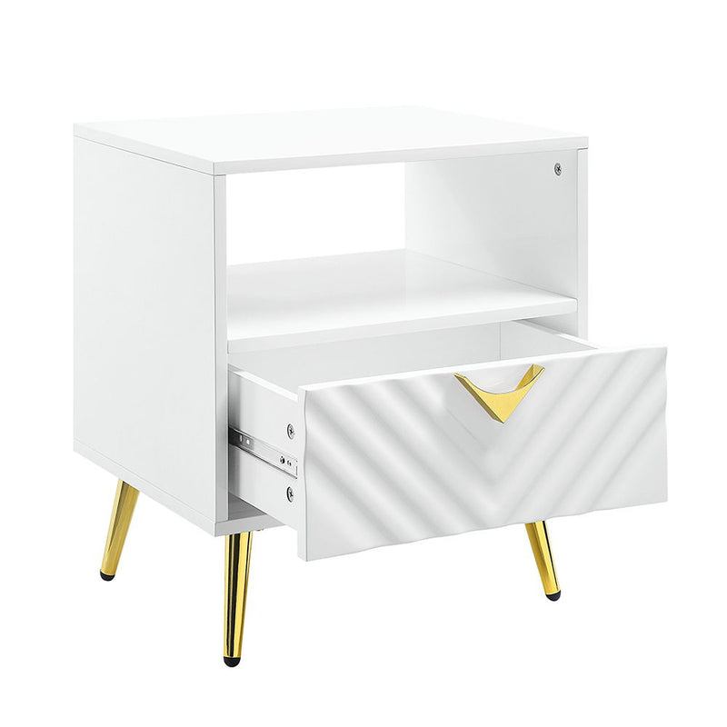 Gaines - End Table - White High Gloss