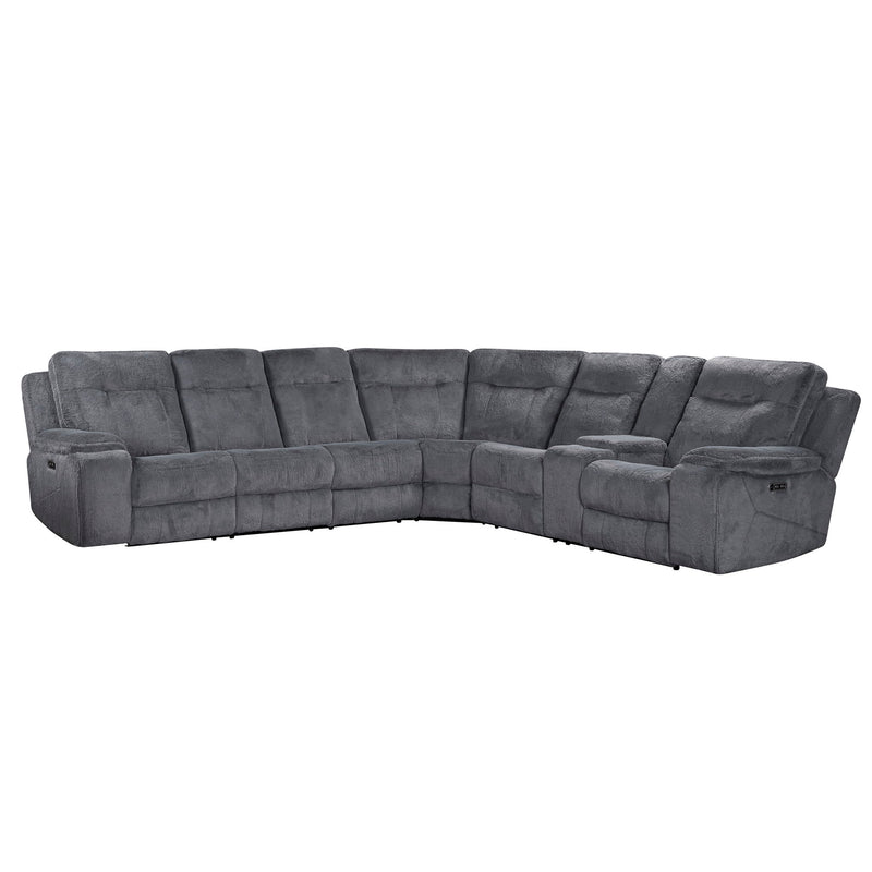 Teddy - 3 Piece Power Sectional - Gray