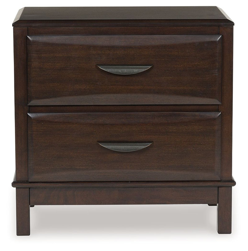 Vanmore - Two Drawer Night Stand - Dark Brown