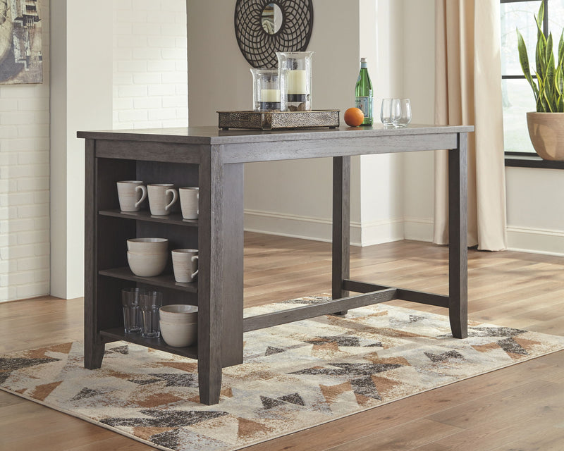 Caitbrook - Rectangular Dining Room Counter Table - Gray