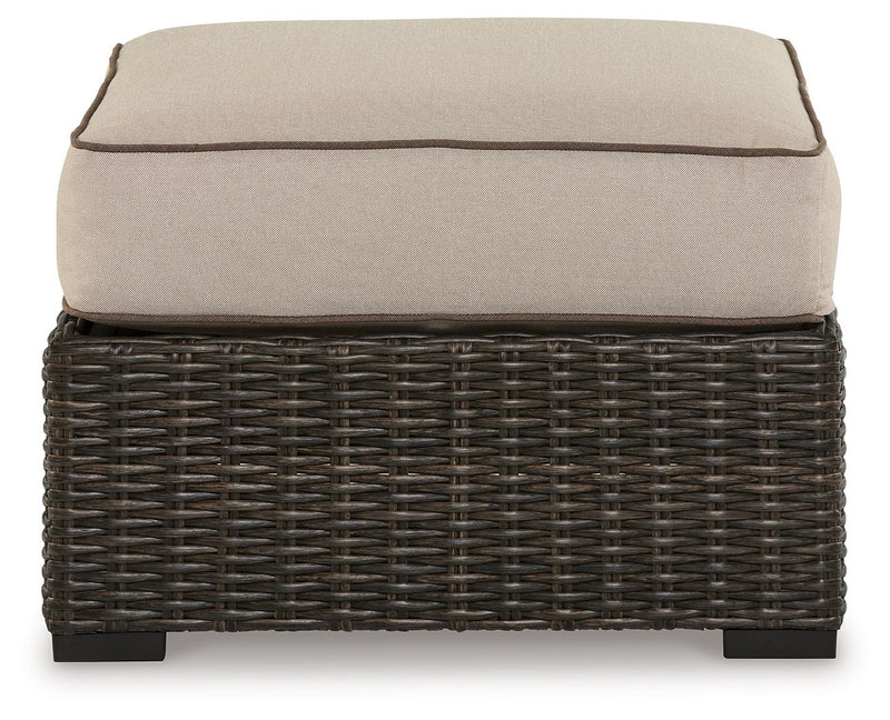 Coastline Bay - Ottoman With Cushion - Brown
