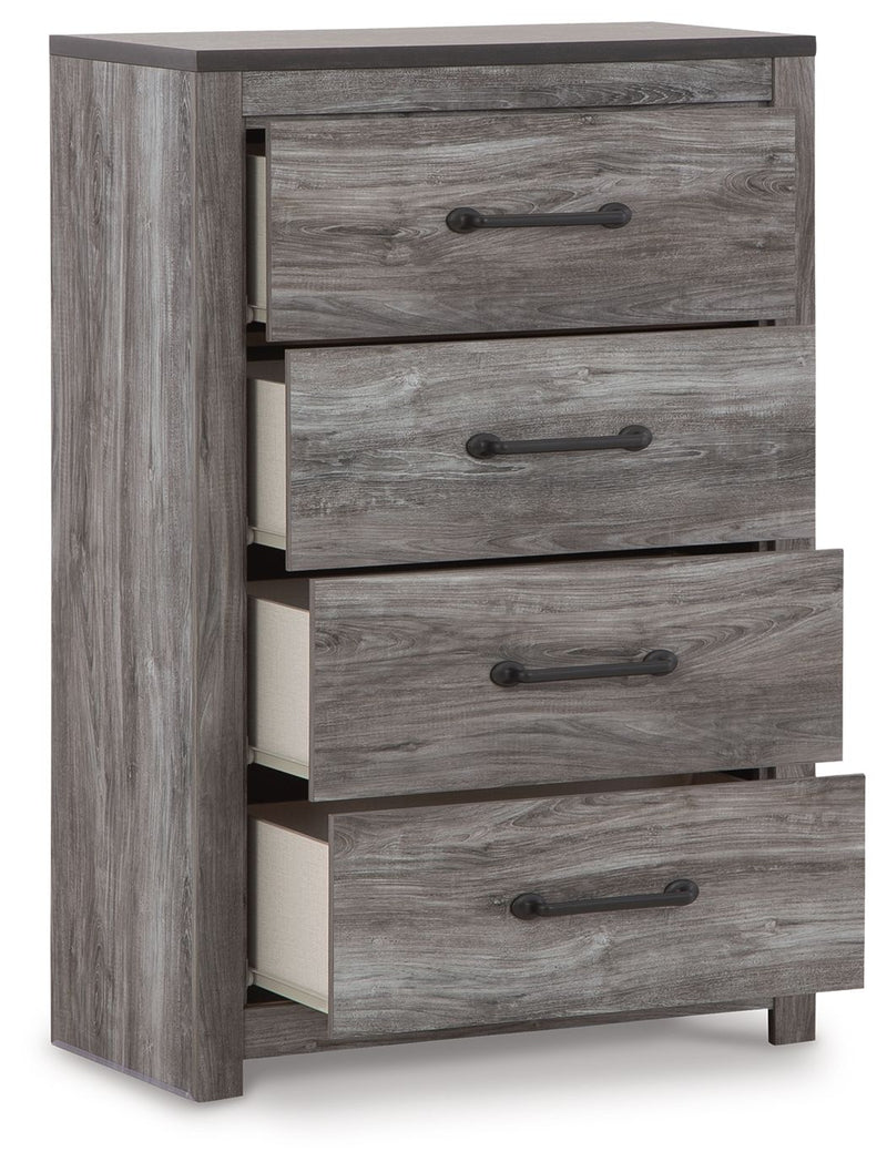 Bronyan - Four Drawer Chest - Dark Gray