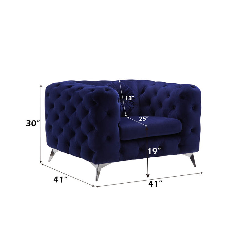 Atronia - Chair - Blue Velvet