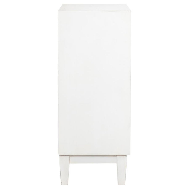 Gambon - 2 Door Wood Honeycomb Pattern Accent Cabinet - White