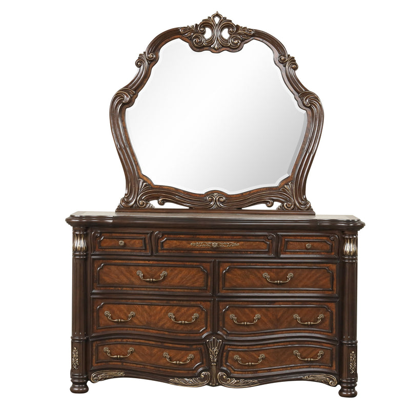 Bella Notte - Dresser Mirror - Mahogany Brown