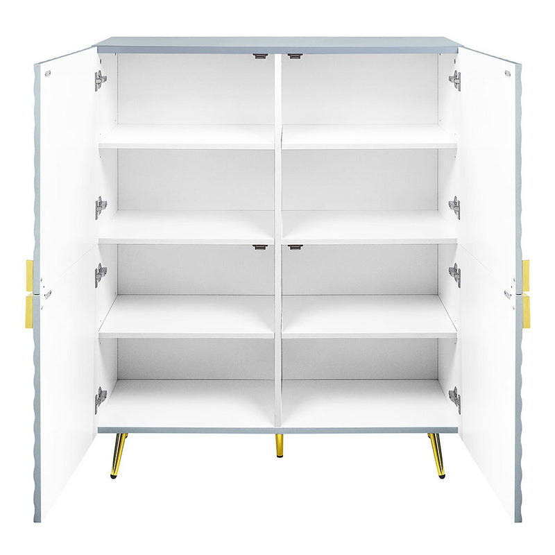 Gaines - Accent Cabinet - Gray High Gloss
