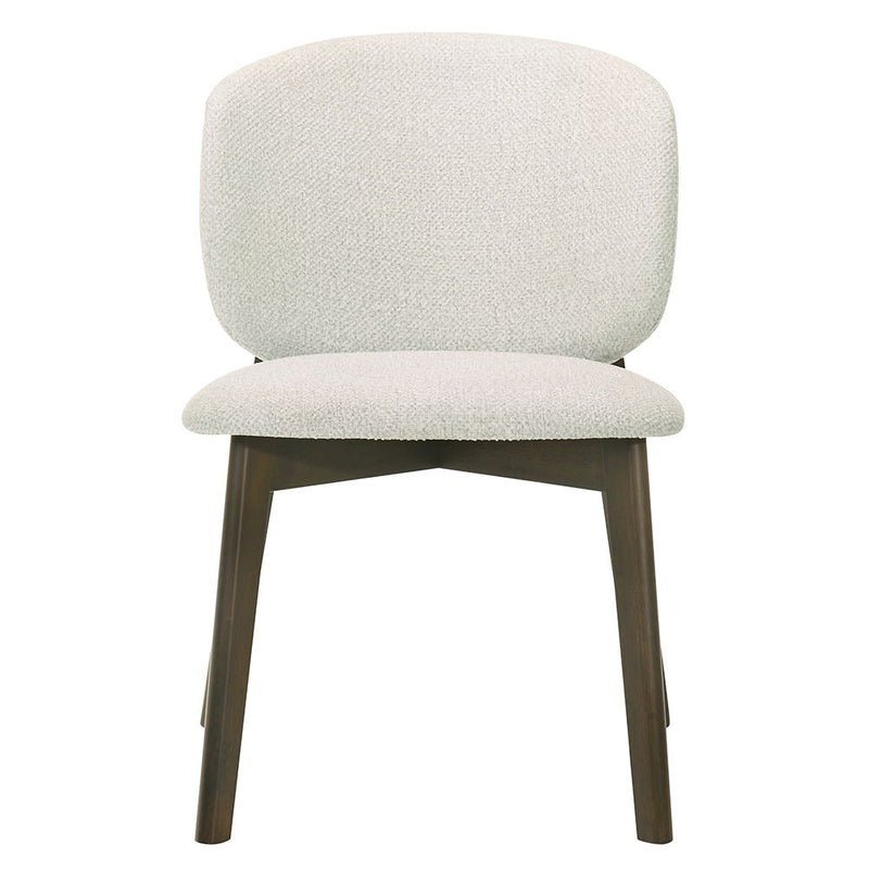 Mallin - Side Chair (Set of 2) - Gray Chenille & Walnut