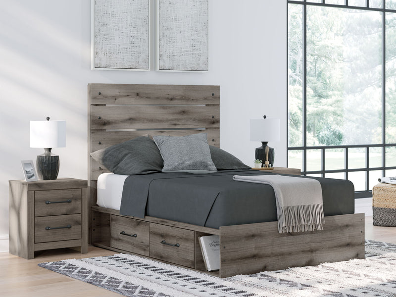 Graystorm - Panel Bed With Storage