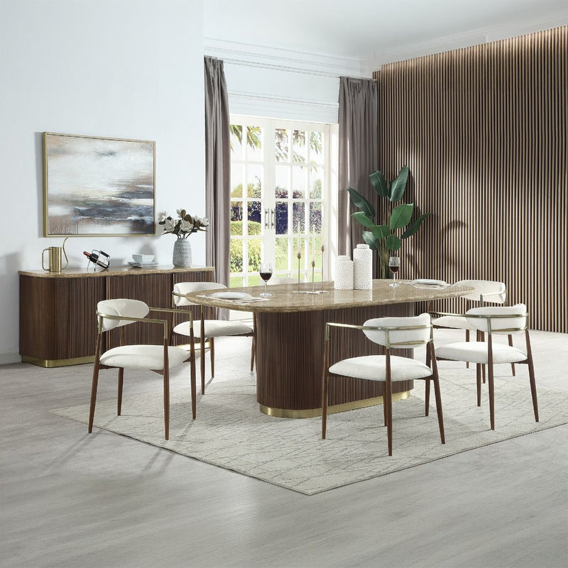 Clayten - Arm Chair (Set of 2) - Brown Oak
