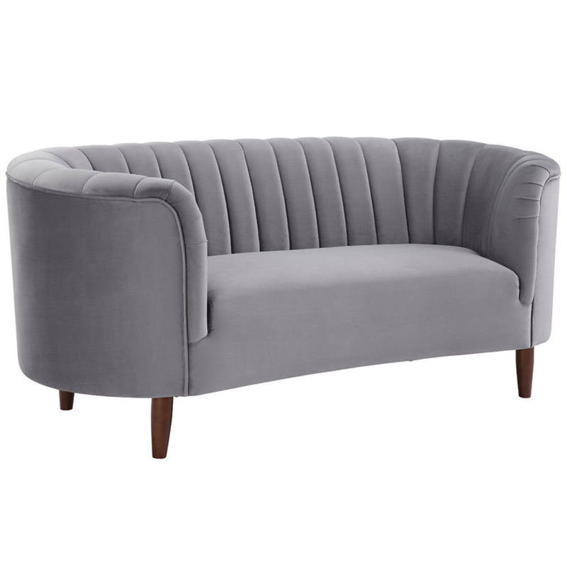 Millephri - Loveseat - Gray Velvet