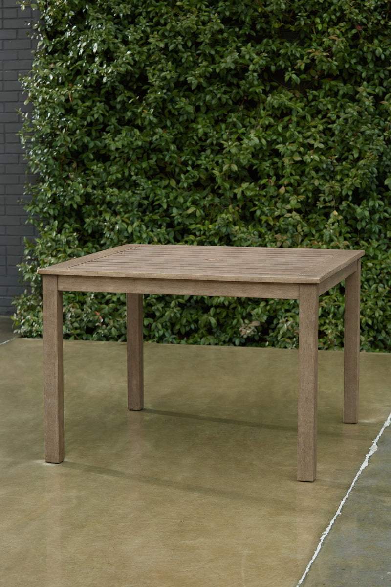 Aria Plains - Square Dining Table W/Umb Opt - Brown