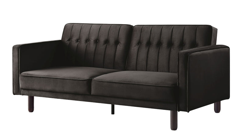 Qinven - Adjustable Sofa - Dark Brown Velvet