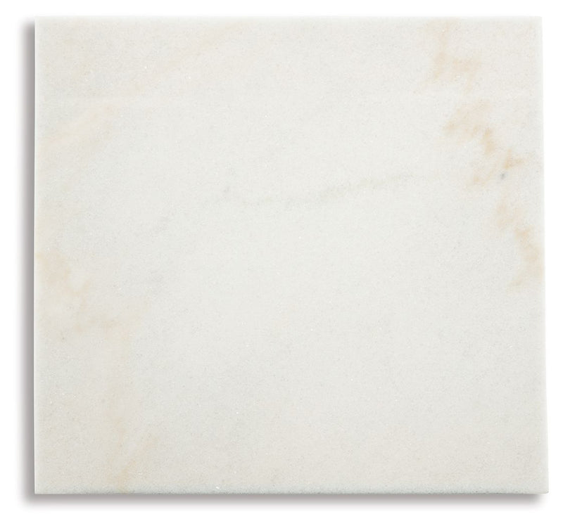 Fostead - Square End Table - White / Espresso