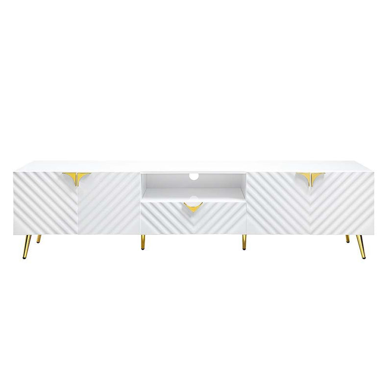 Gaines - TV Stand - White High Gloss