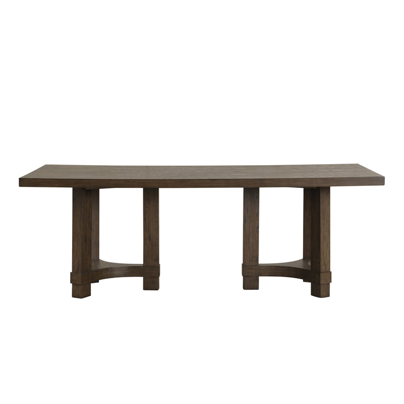 Cityscape - Rectangle Dining Table Top & Base - Dark Brown