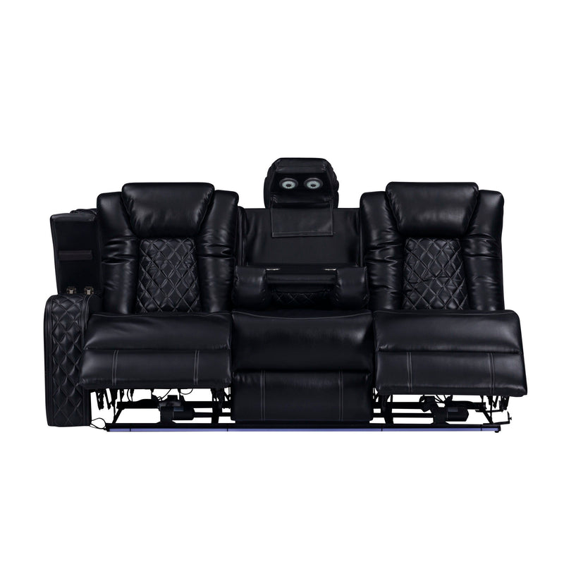 Orion II - LAF Sofa With Power Headrest & Footrest - Black