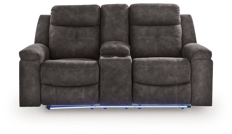 Brysonview - Double Reclining Loveseat With Console - Charcoal