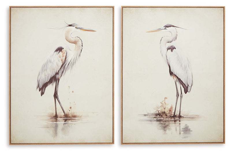 Aubinell - Wall Art Set (Set of 2) - Beige