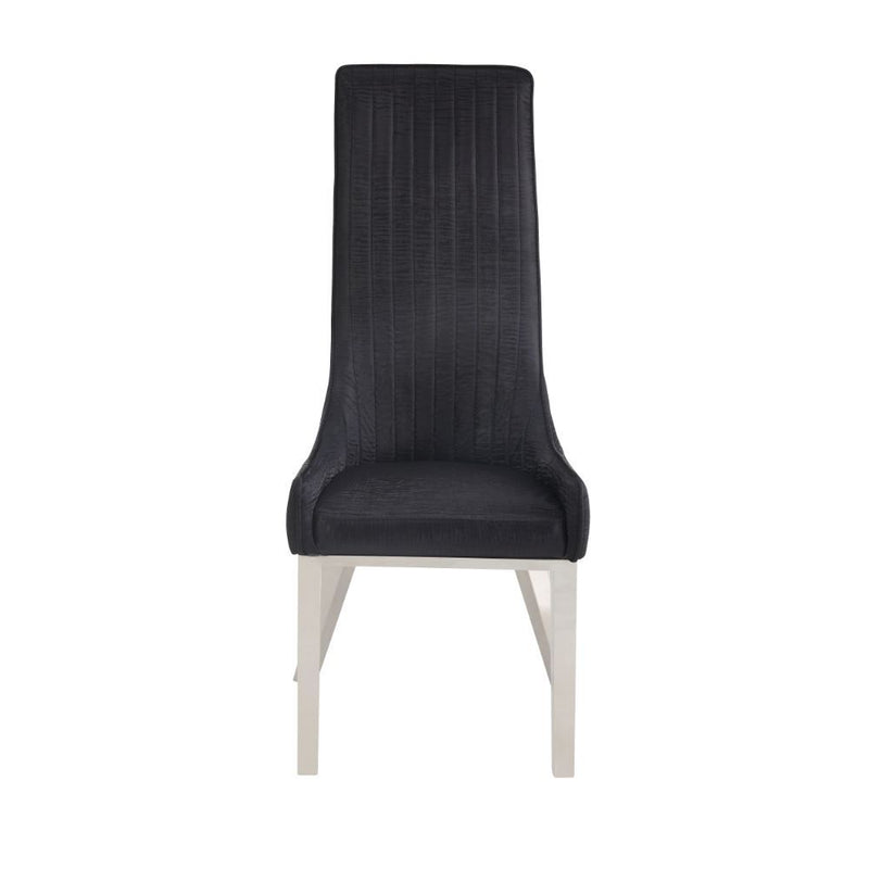 Gianna - Side Chair (Set of 2) - Black Velvet & Stainless Steel