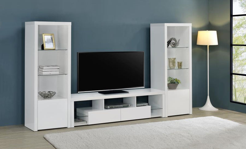 Jude - 3 Piece TV Entertainment Center - White High Gloss