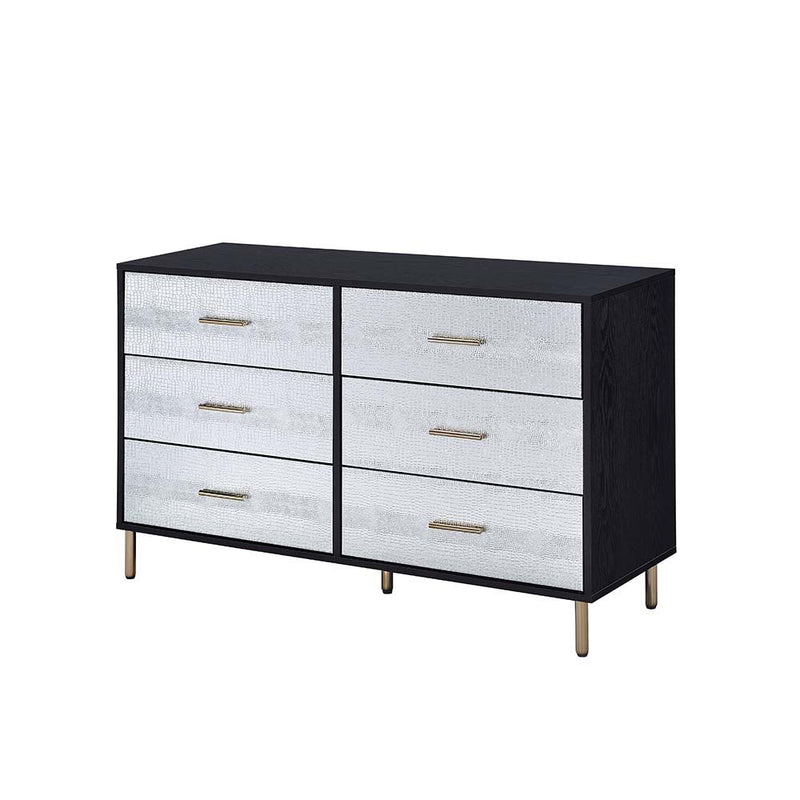 Myles - Dresser - Black, Silver & Gold