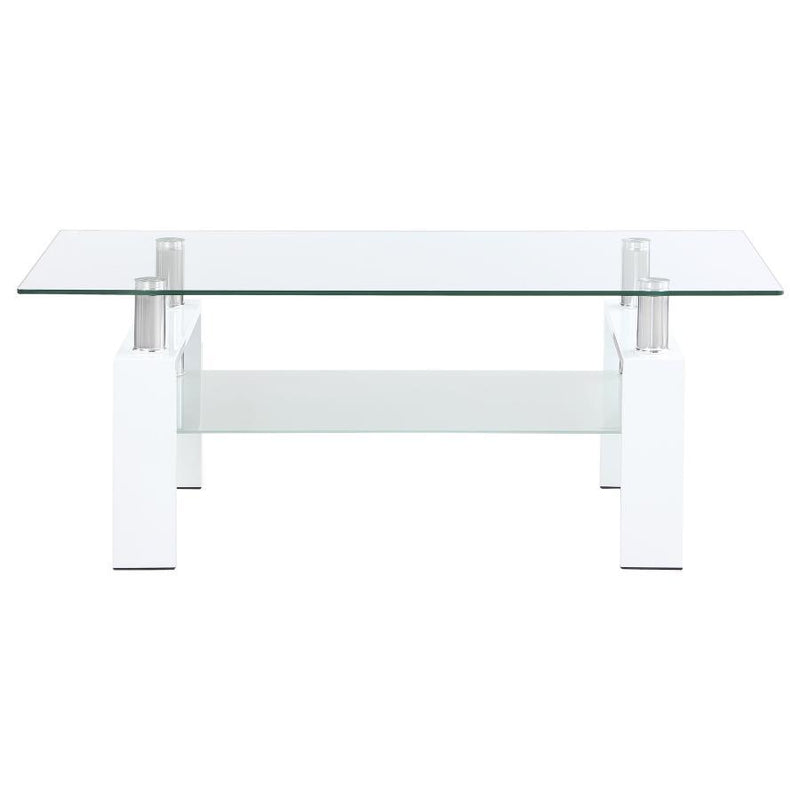 Dyer - 1-Shelf Rectangular Glass Top Table