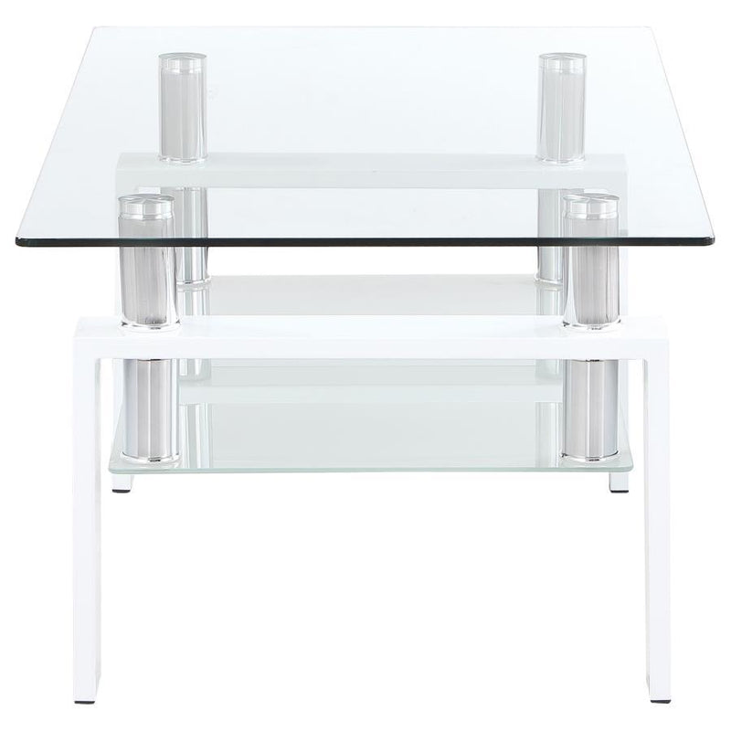 Dyer - 1-Shelf Rectangular Glass Top Table