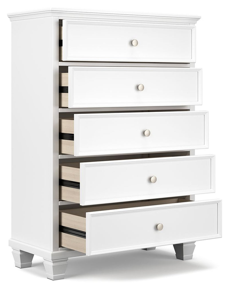 Fortman - Five Drawer Chest - White