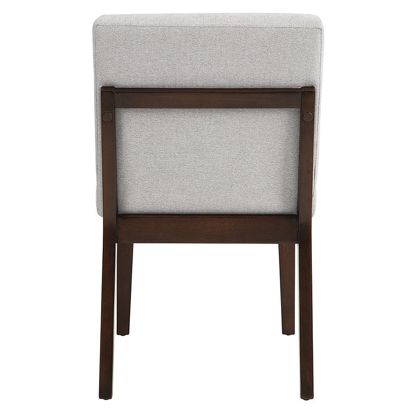 Edwyn - Side Chair (Set of 2) - Gray Fabric & Brown