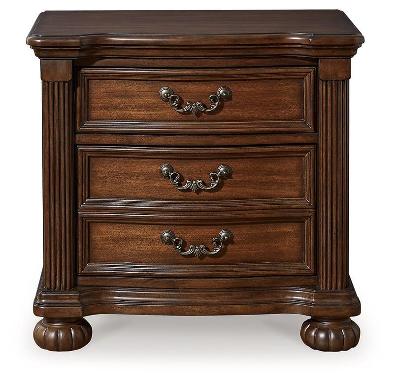 Lavinton - Three Drawer Night Stand - Brown