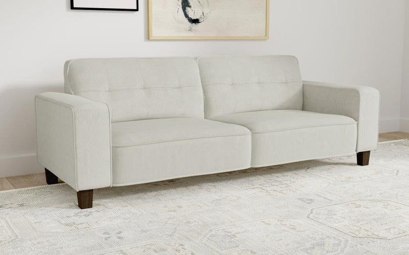 Deerhurst - Upholstered Track Arm Tufted Sofa - Greige