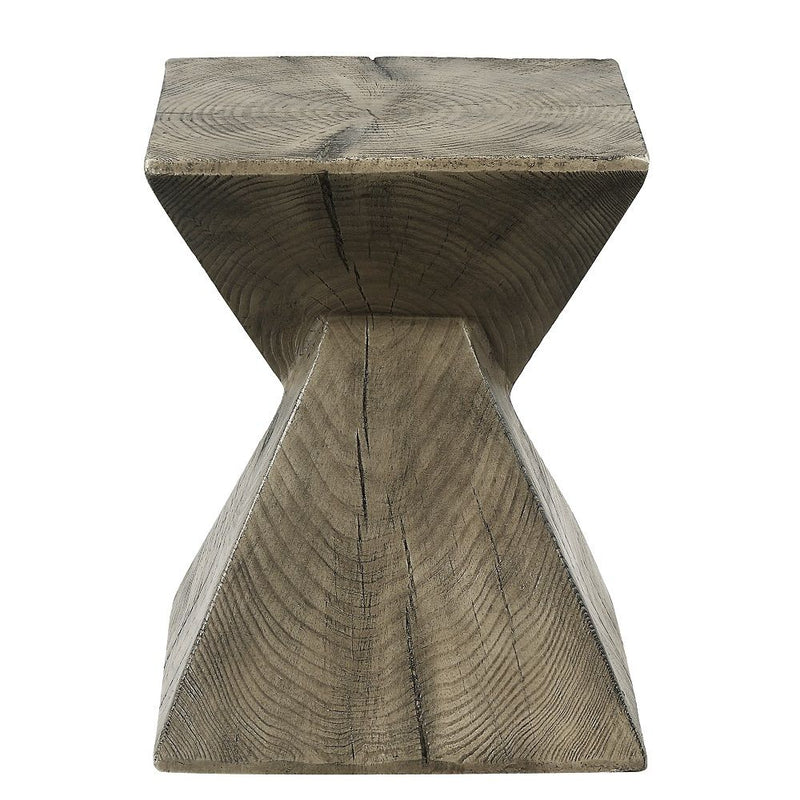 Zahi - Accent Table - Weathered Oak