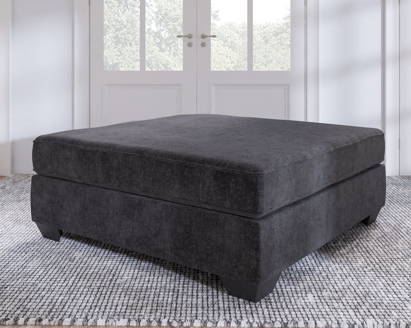 Lavernett - Oversized Accent Ottoman - Charcoal