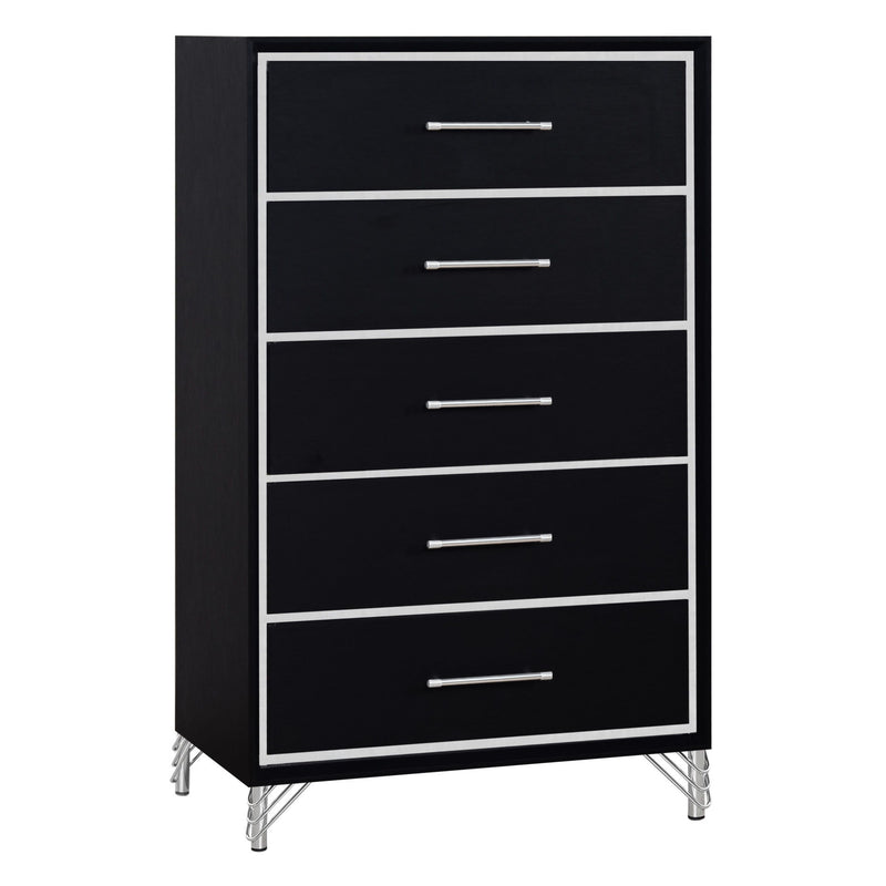 Ava - 5 Drawer Chest - Ebony