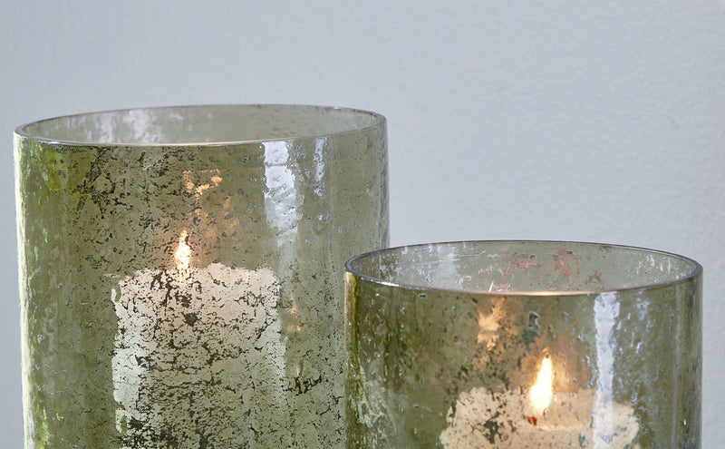 Clarkton - Candle Holder Set (Set of 2) - Green